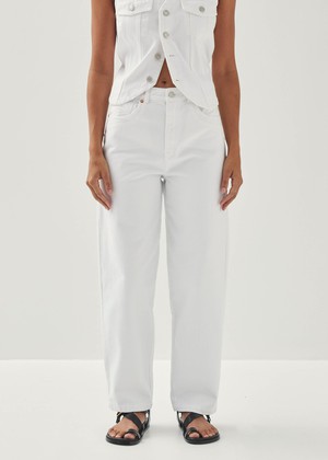 Lorenza White Denim Trousers from Alohas