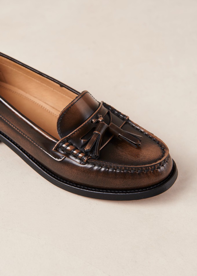 Teakwood Leather Men Solid Round-Toe Brown Loafer – Teakwood Leathers