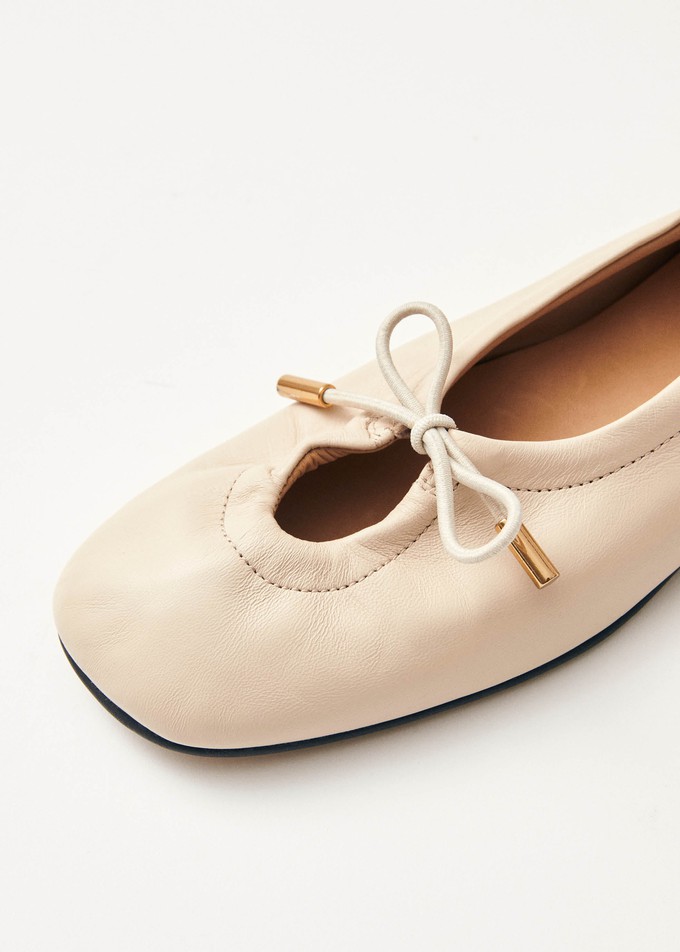 Rosalind Cream Leather Ballet Flats from Alohas