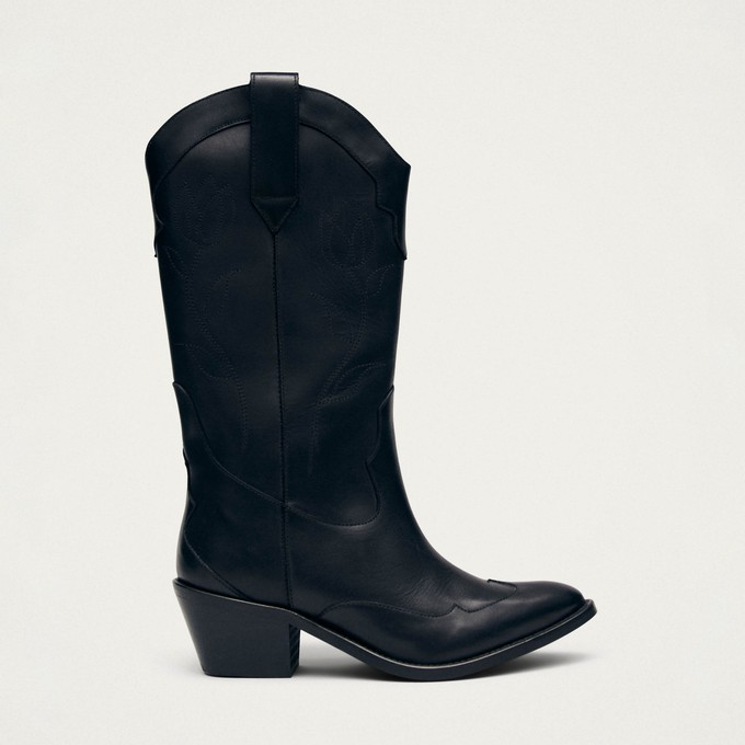 Liberty Black Leather Boots from Alohas