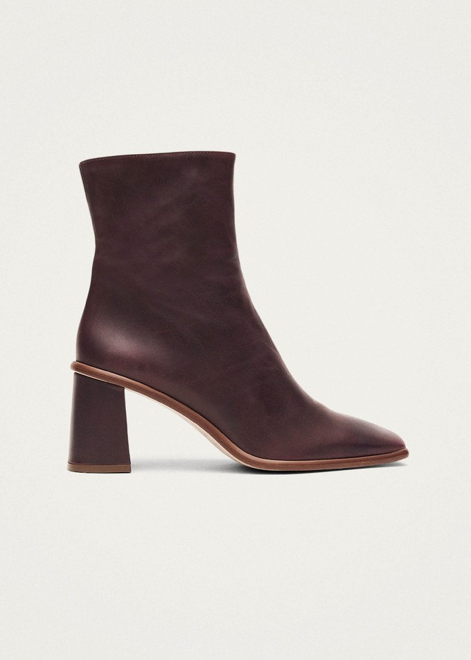 West Cape Wine Burgundy Leather Ankle Boots from Alohas