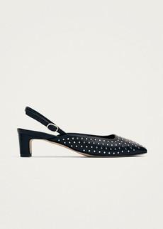 Lindy Studs Black Leather Pumps via Alohas