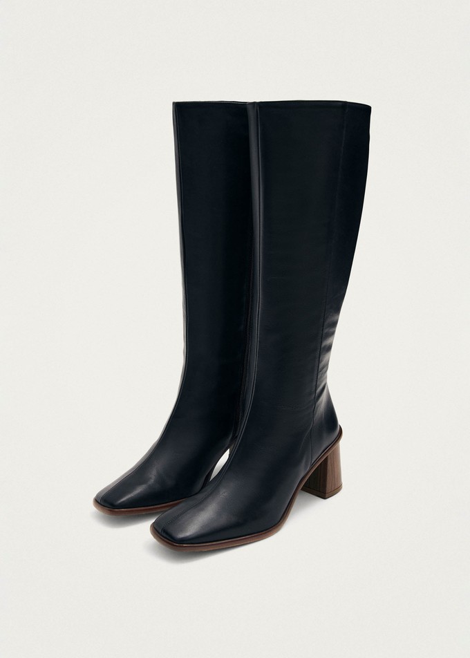 East Black Leather Boots from Alohas