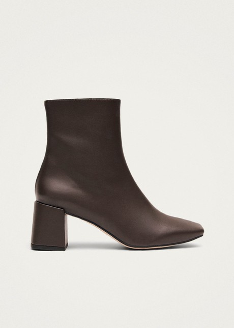 Watercolor Umber Brown Vegan Leather Ankle Boots from Alohas