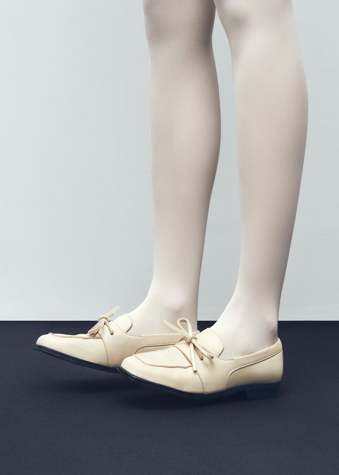 Amour Cream Leather Loafers from Alohas