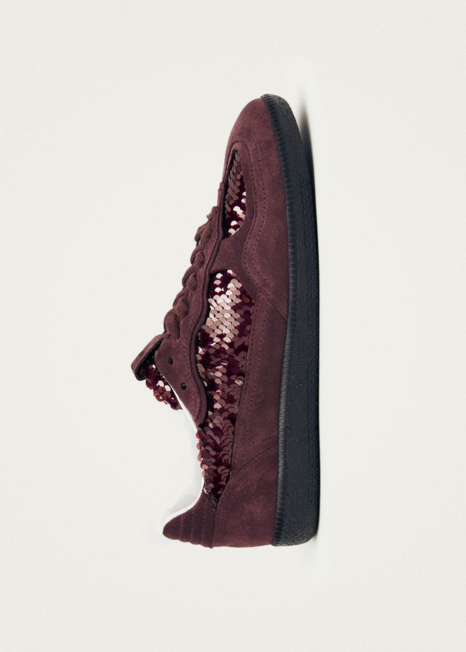 Tb.490 Glint Burgundy Leather Sneakers from Alohas