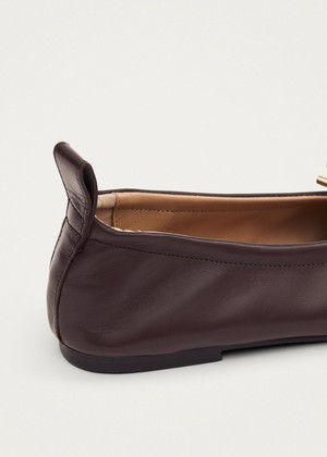 Rosalind Brown Leather Ballet Flats from Alohas