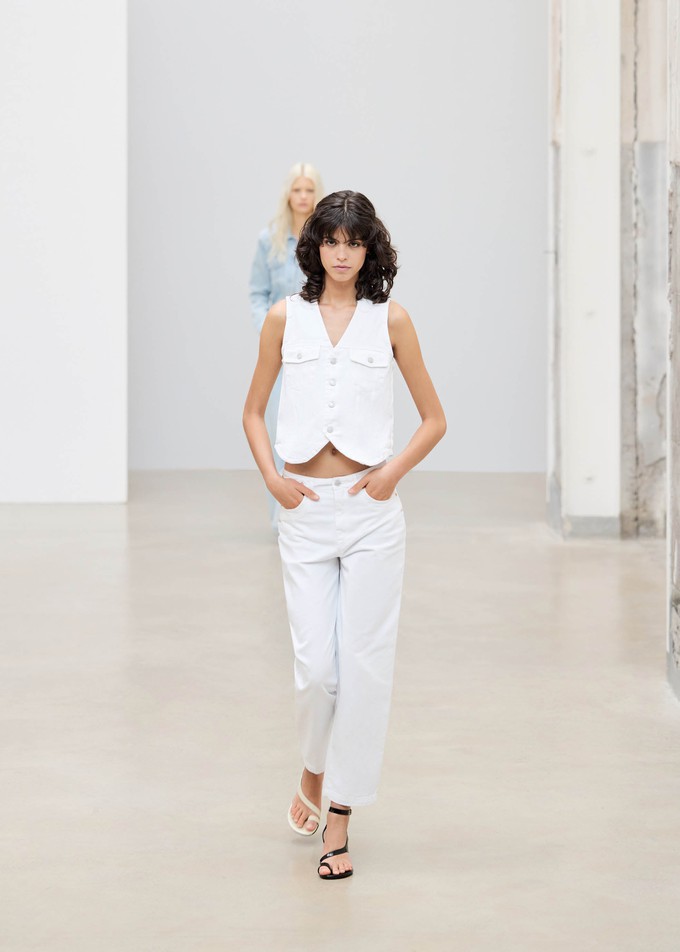 Lorenza White Denim Trousers from Alohas