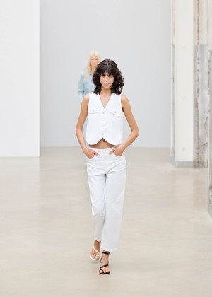 Lorenza White Denim Trousers from Alohas