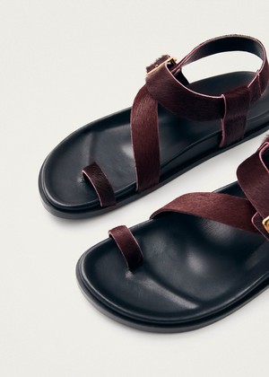 Siren Soft Burgundy Leather Sandals from Alohas