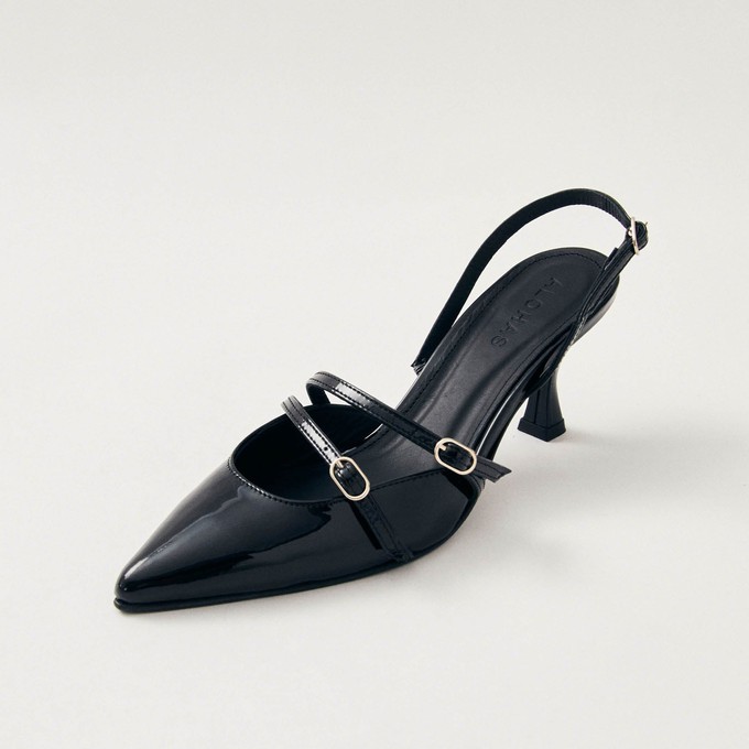 Joelle Onix Black Leather Pumps from Alohas