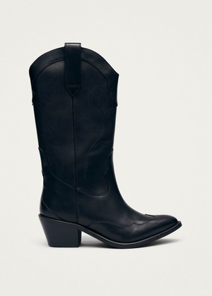 Liberty Black Leather Boots from Alohas