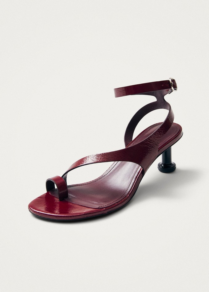 Miquela Onix Burgundy Leather Sandals from Alohas