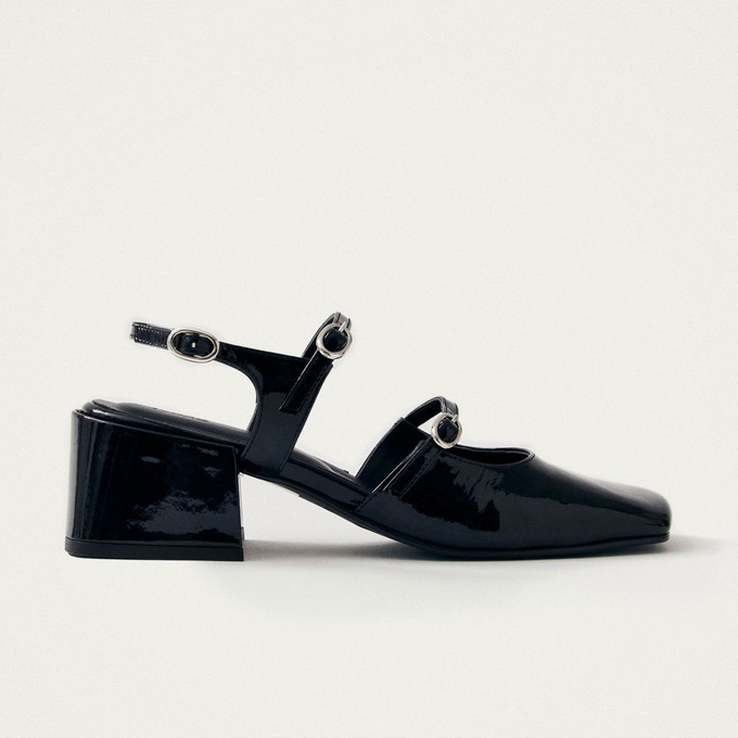 Withnee Onix Black Leather Pumps from Alohas