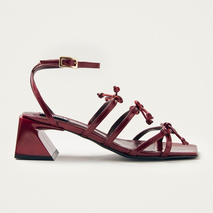 Luzelle Onix Burgundy Leather Sandals from Alohas