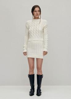 Blake White Tricot Skirt via Alohas