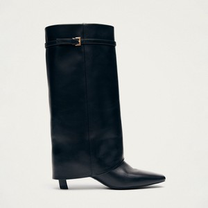 Evita Black Leather Boots from Alohas