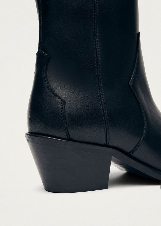 Austin Black Leather Ankle Boots from Alohas