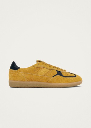 Tb.490 Rife Suede Fuzzy Yellow Leather Sneakers from Alohas