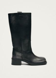 Sajan Black Leather Boots via Alohas