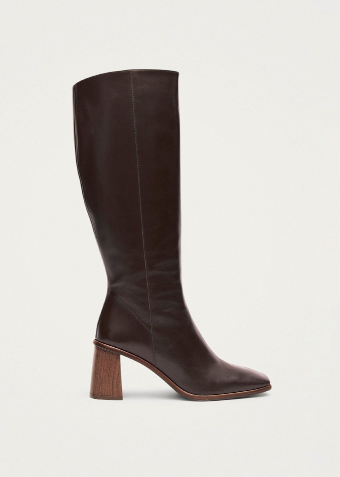 East Coffee Brown Leather Boots from Alohas