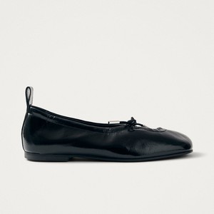 Rosalind Onix Black Leather Ballet Flats from Alohas