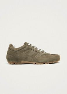 Tb.56 Suede Khaki Leather Sneakers via Alohas