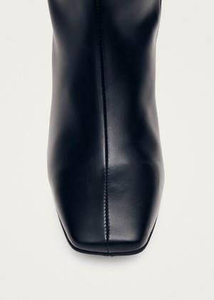 Chalk Black Vegan Leather Boots from Alohas