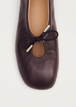 Rosalind Brown Leather Ballet Flats from Alohas