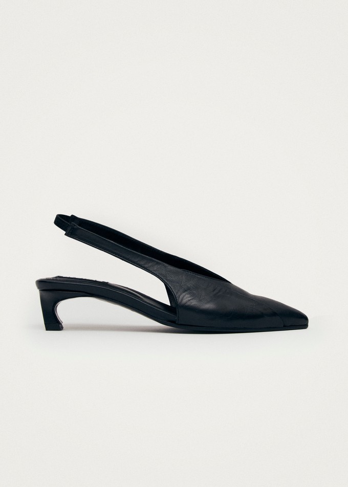 Evadne Black Leather Pumps from Alohas