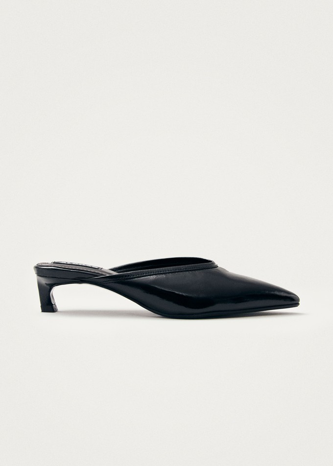 Tessa Onix Black Leather Mules from Alohas