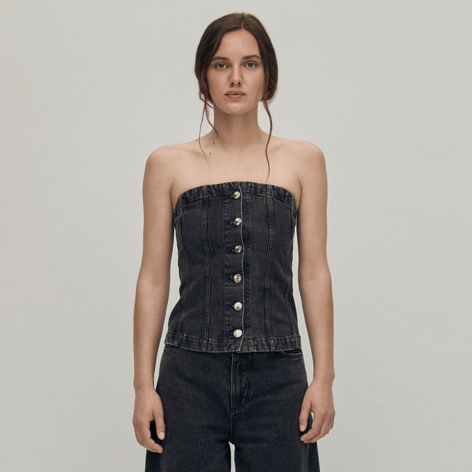 Troyes Black Denim Tank from Alohas