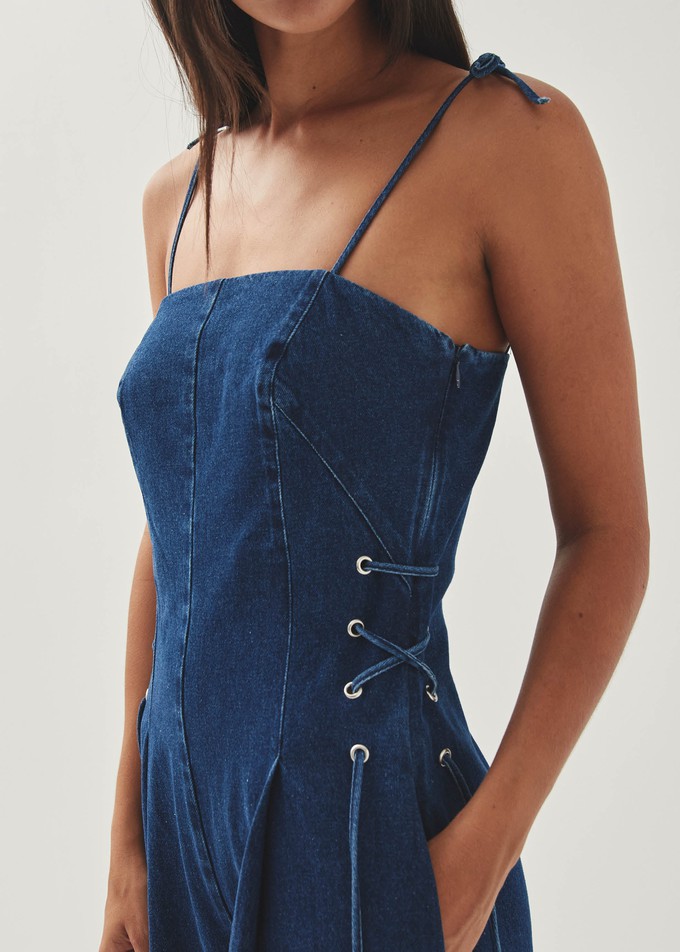 Cece denim jumpsuit deals