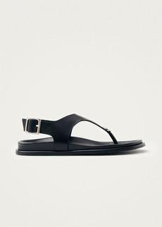 Harbor Black Leather Sandals via Alohas