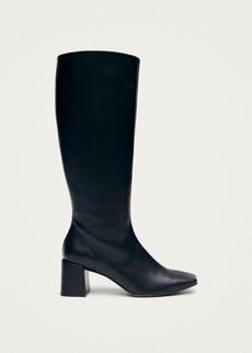 Chalk Black Vegan Leather Boots via Alohas