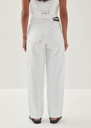 Lorenza White Denim Trousers from Alohas