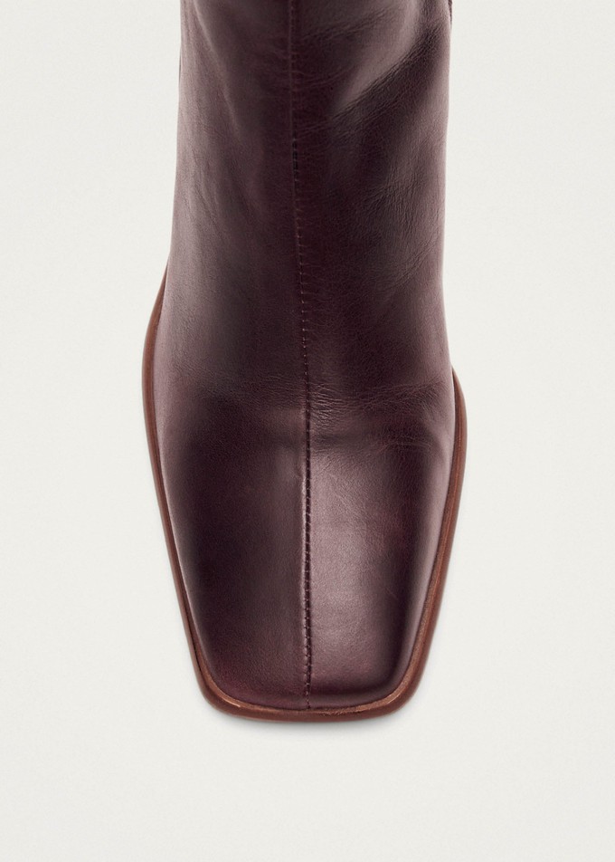 West Cape Wine Burgundy Leather Ankle Boots from Alohas