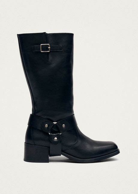 Rocky Black Leather Boots from Alohas