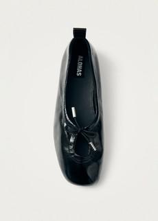 Rosalind Onix Black Leather Ballet Flats via Alohas