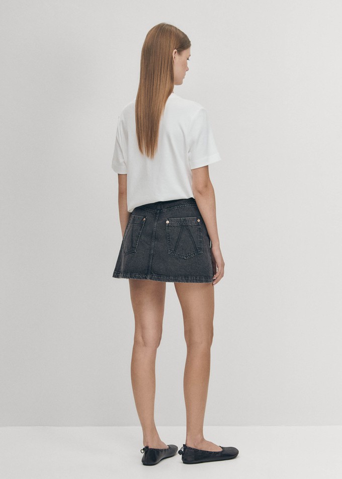 Boston Black Denim Skirt from Alohas