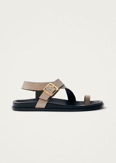 Siren Onix Stone Beige Leather Sandals via Alohas