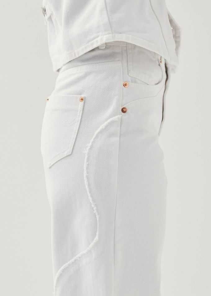 Lorenza White Denim Trousers from Alohas