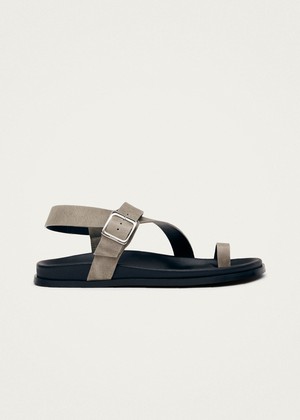 Siren Vintage Grey Leather Sandals from Alohas