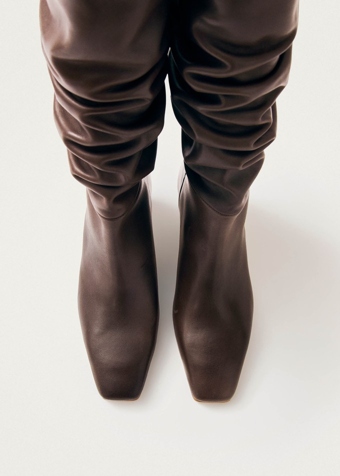 Kalila Brown Leather Boots from Alohas