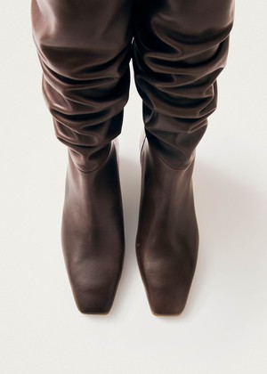 Kalila Brown Leather Boots from Alohas