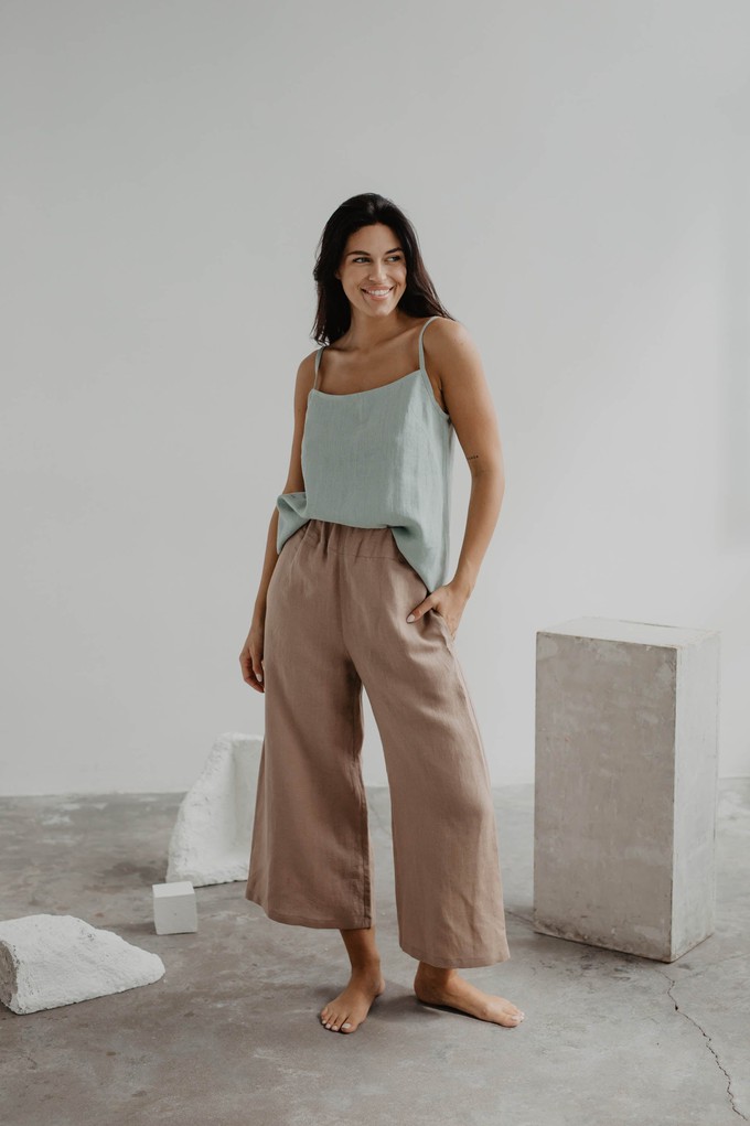 Linen pants TOKYO in Rosy Brown from AmourLinen