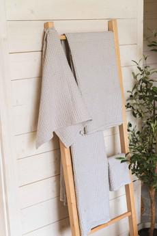 Linen waffle towel set in Cream (3 pcs) via AmourLinen