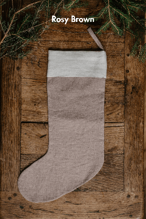 Linen Christmas stocking from AmourLinen