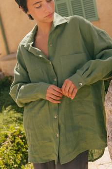 MOLLY shirt in Matcha Green via AmourLinen