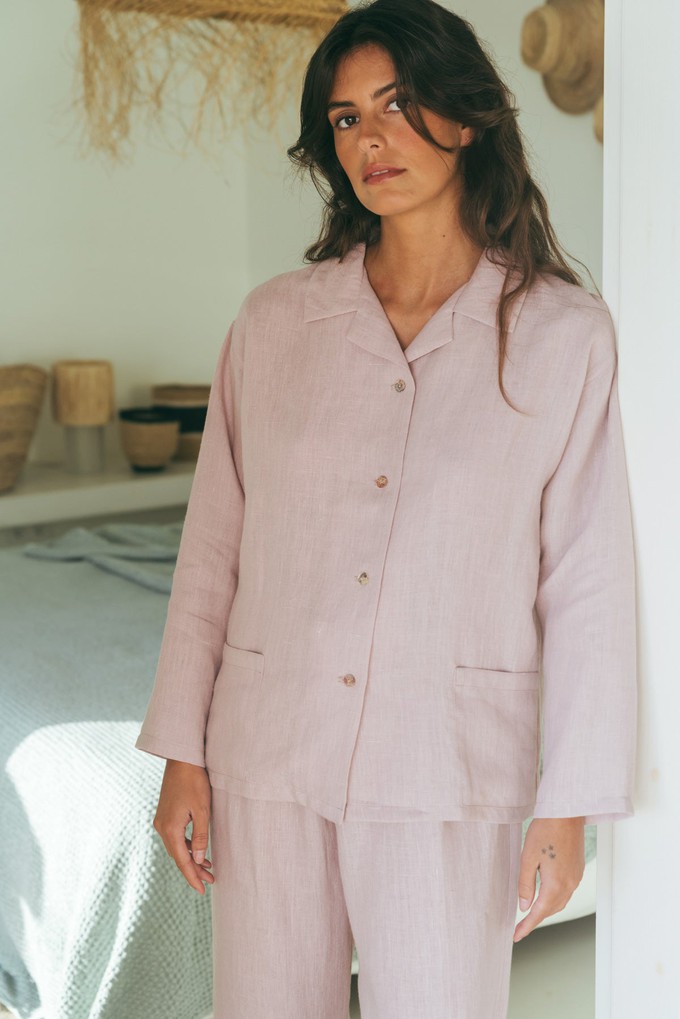 Long sleeve pyjama set Snooze from AmourLinen